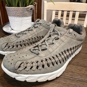 Nike Air Mayfly Woven Tumbled Grey Slip On Sneakers Suede Women US 10 EUR 42